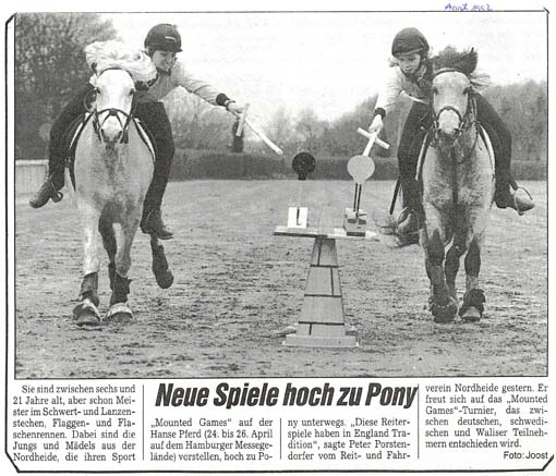 Einer der ersten Zeitungsartikel Einer der ersten Zeitungsartikel